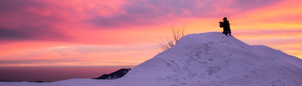 📷 Bianco e rosa: lab di fotografia sul paesaggio d'inverno